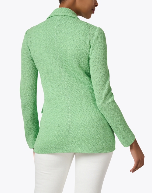 Back image - Amina Rubinacci - Pompei Green Cotton Linen Jacket