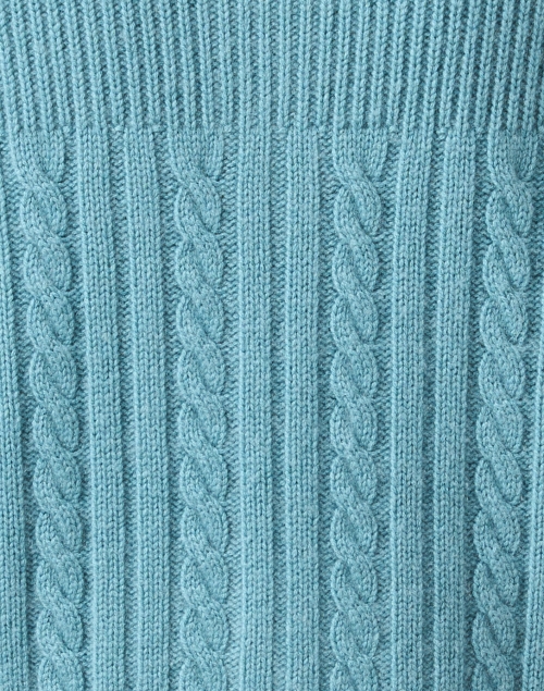 Fabric image - Madeleine Thompson - Prospero Turquoise Cashmere Cardigan