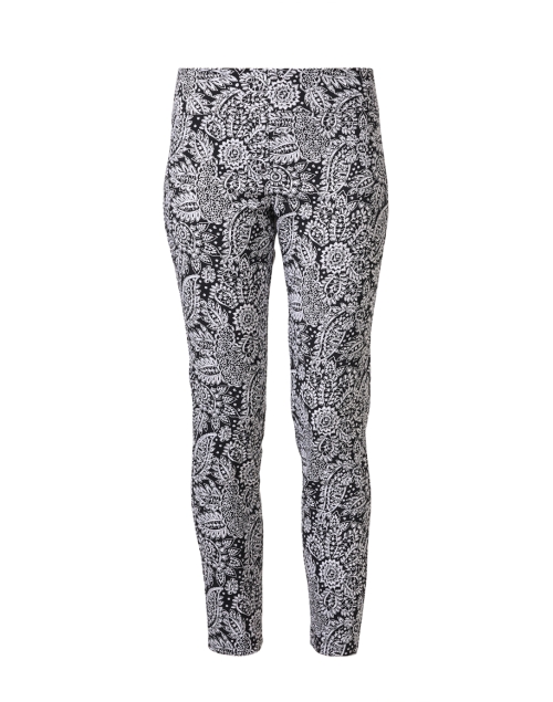 Product image - Elliott Lauren - Black and White Floral Pull On Ankle Pant