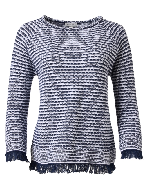 Product image - Kinross - Navy Cotton Textured Sweater