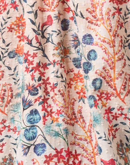 Fabric image - Chufy - Kissa Beige Multi Print Cotton Blouse