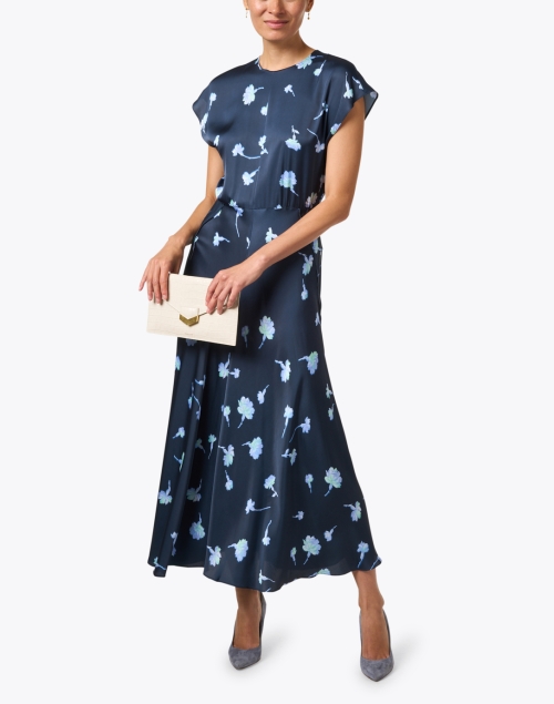 Blue Print A-Line Dress