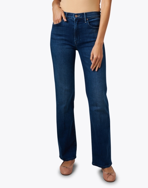 Front image - Mother - The Kick It Blue Straight Leg Jean