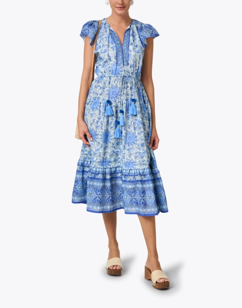 Drew Blue Print Cotton Dress