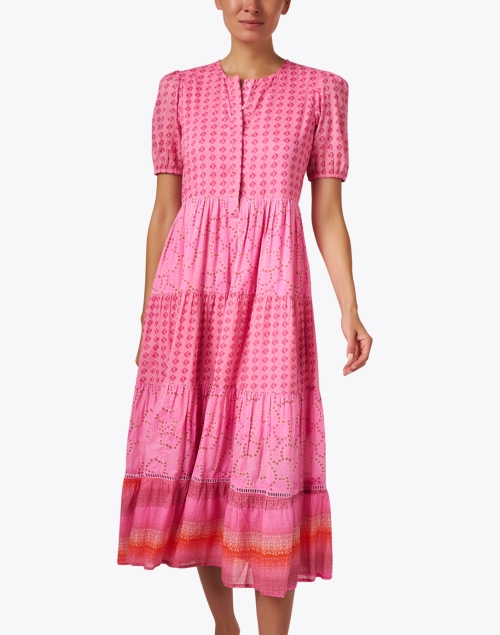 Front image - Ro's Garden - Daphne Pink Print Dress