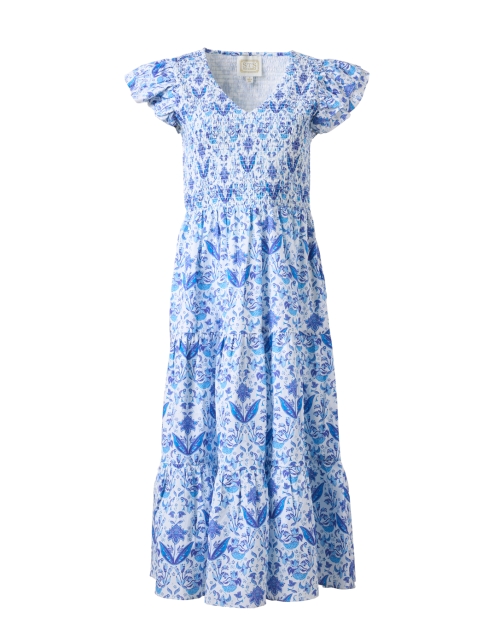 Product image - Sail to Sable - Blue and White Print Smocked Cotton Dress