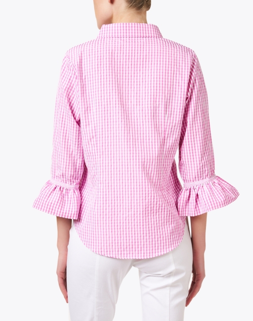 Back image - Gretchen Scott - Pink and White Gingham Shirt