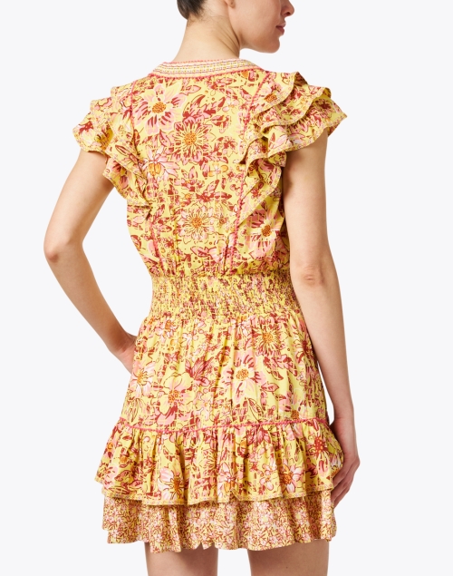 Back image - Poupette St Barth - Camila Yellow Print Dress