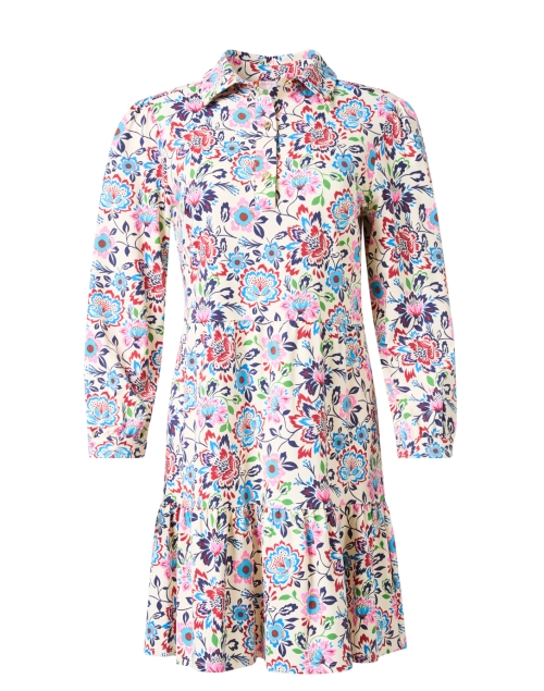 Product image - Jude Connally - Henley Cream Multi Print Tiered Dress