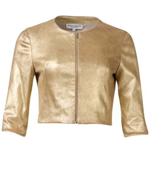 Product image - Susan Bender - Mica Metallic Leather Cropped Jacket