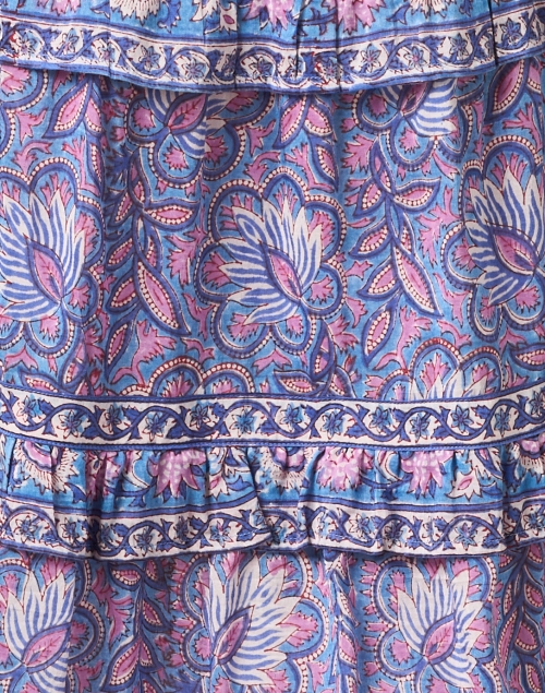 Fabric image - Bell - Isla Purple Floral Cotton Silk Dress