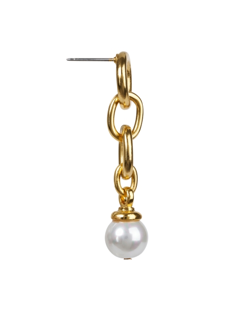 Back image - Ben-Amun - Gold and Pearl Drop Earrings
