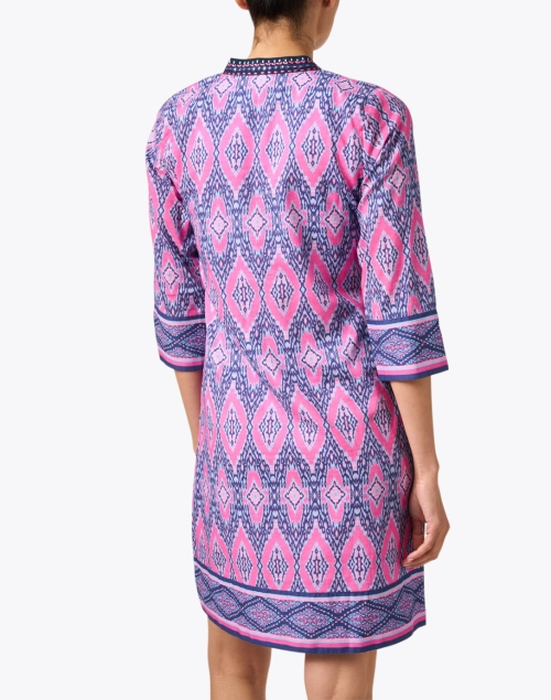 Back image - Bella Tu - Mia Pink Embroidered Tunic Dress