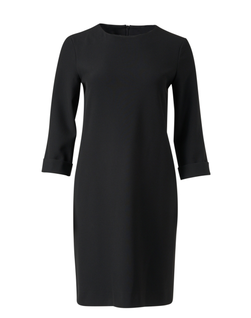 Black Stretch Cotton Shift Dress | Peserico