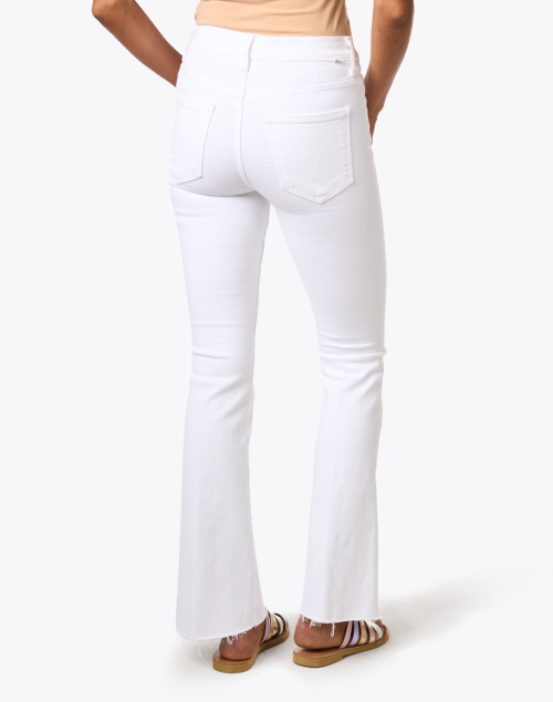 Back image - Mother - The Weekender White Stretch Flare Jean