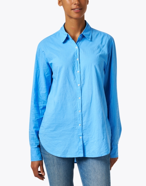 Front image - Xirena - Beau Blue Cotton Poplin Shirt