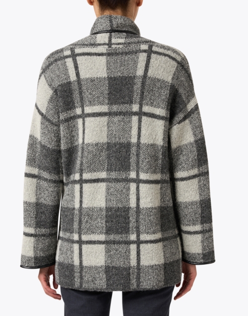 Back image - Margaret O'Leary - Black and Grey Reversible Plaid Wool Jacket