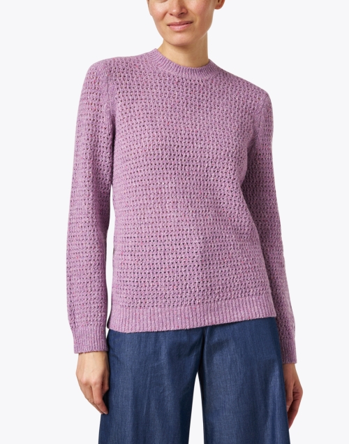 Front image - A.P.C. - Maggie Purple Wool Blend Sweater