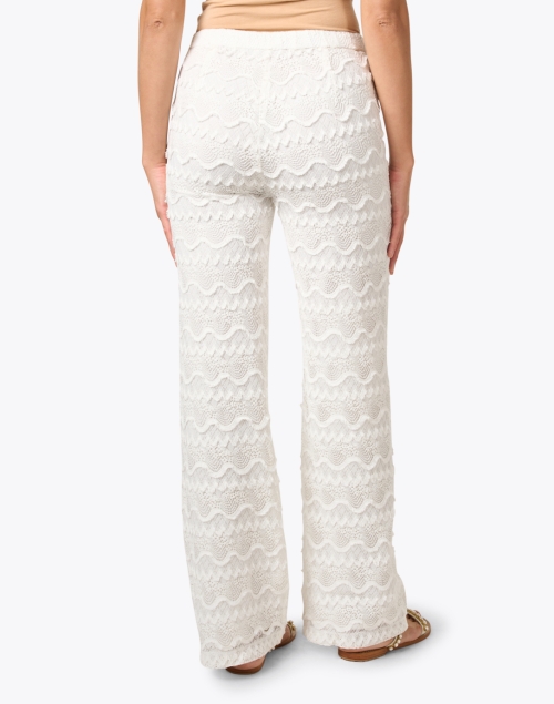 Back image - Ecru -  Barbados White Lace Pattern Pant