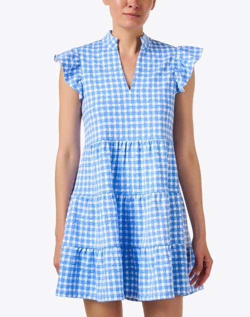 Front image - Sail to Sable - Blue Gingham Dress