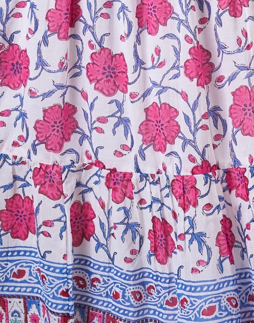 Fabric image - Oliphant - White and Pink Poppy Print Dress