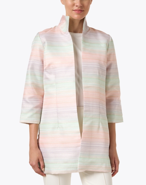 Front image - Connie Roberson - Rita Pink, Blue and Gold Stripe Jacket