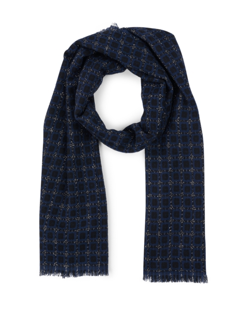 Product image - Jane Carr - Black and Navy Cashmere Scarf