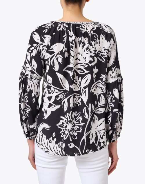 Back image - Figue - Tula Black and White Floral Top