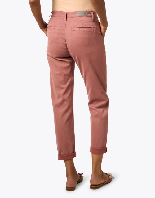 Back image - AG Jeans - Caden Blush Pink Stretch Cotton Pant