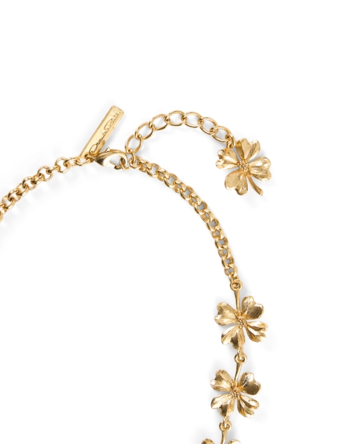 Back image - Oscar de la Renta - Gold Clover Necklace