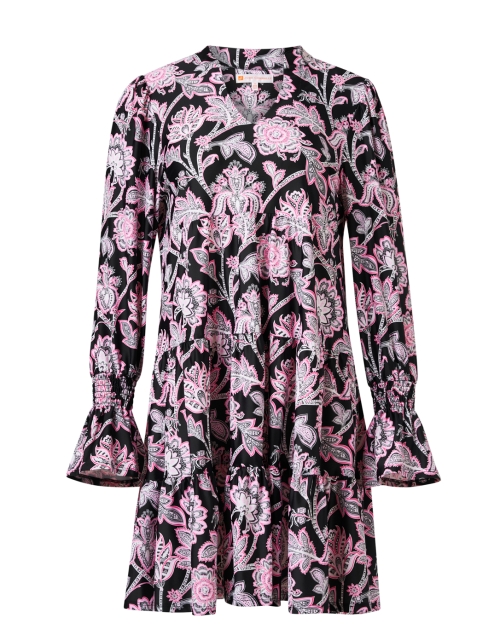 Product image - Jude Connally - Tammi Black and Pink Print Tiered Dress