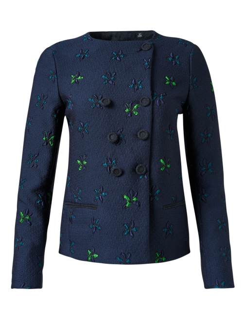 Product image - Emporio Armani - Navy Floral Jacquard Jacket