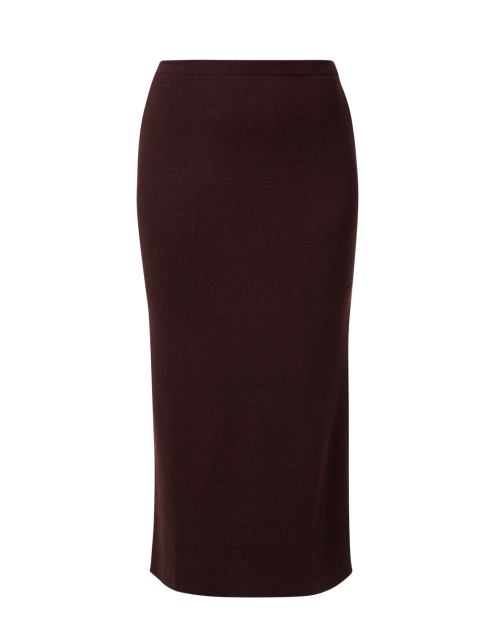 Product image - Eileen Fisher - Burgundy Wool Rib Knit Pencil Skirt