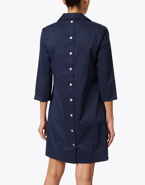 Back image - Hinson Wu - Aileen Navy Stretch Cotton Dress
