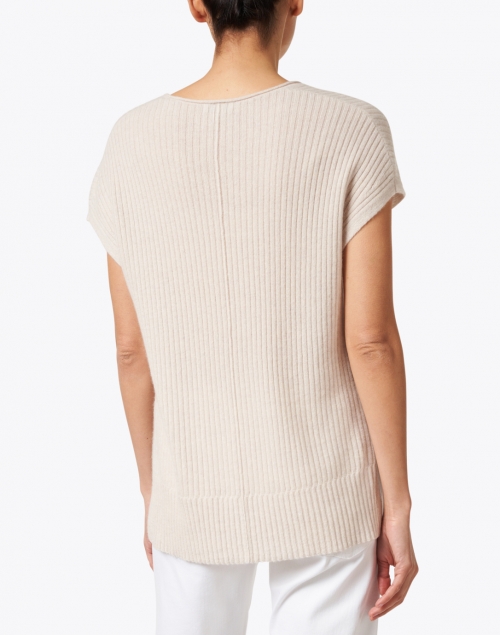 Kinross - Beige Cashmere Popover Sweater