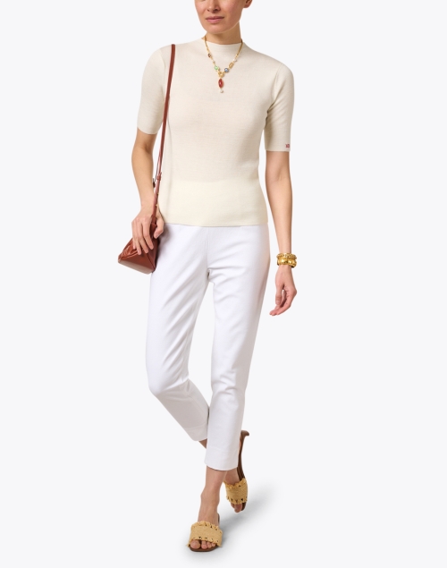 Marie Ivory Wool Knit Top