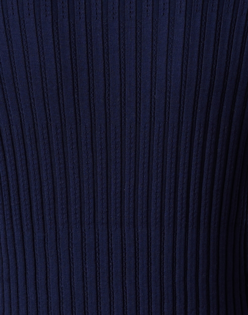 Fabric image - Ecru - Navy Rib Pointelle Top