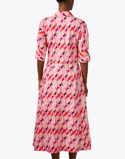 Back image - Seventy - Pink Multi Print Shirt Dress