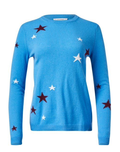 Product image - Chinti and Parker - Blue Wool Cashmere Intarsia Sweater 