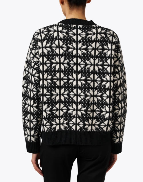 Back image - Weekend Max Mara - Black and White Tile Print Wool Sweater