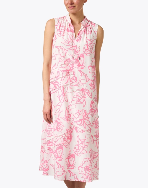 Front image - Marc Cain - Floral Sleeveless Midi Dress