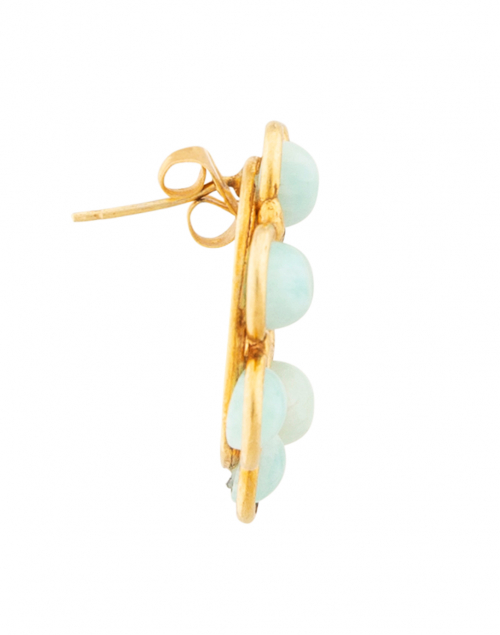 Fabric image - Sylvia Toledano - Daisy Amazonite Circle Stud Earrings