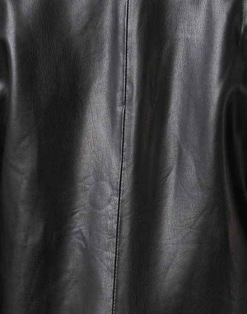 Fabric image - Veronica Beard - Beacon Black Faux Leather Dickey Jacket
