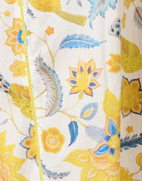 Fabric image - Ro's Garden - Yellow Floral Embroidered Tunic Dress