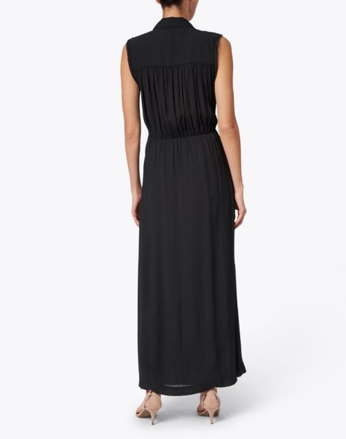 Back image - Brochu Walker - Madsen Black Crinkle Gauze Dress