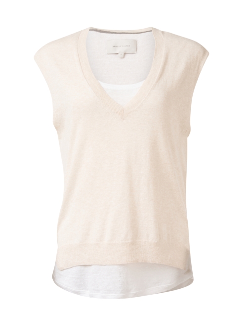 Product image - Brochu Walker - Leia Beige Sweater Vest with White Underlayer