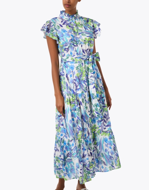 Front image - Jude Connally - Mirabella Multi Abstract Print Cotton Dress