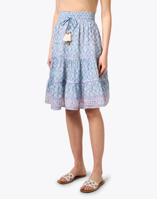 Front image - Bell - Pia Blue Print Skirt 