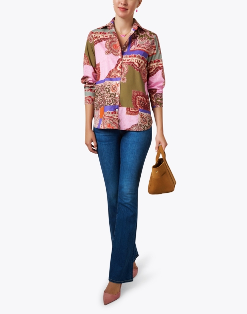 Reese Multi Paisley Patchwork Shirt