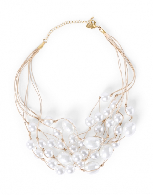 Product image - Deborah Grivas - Pearl Cluster and Leather Necklace